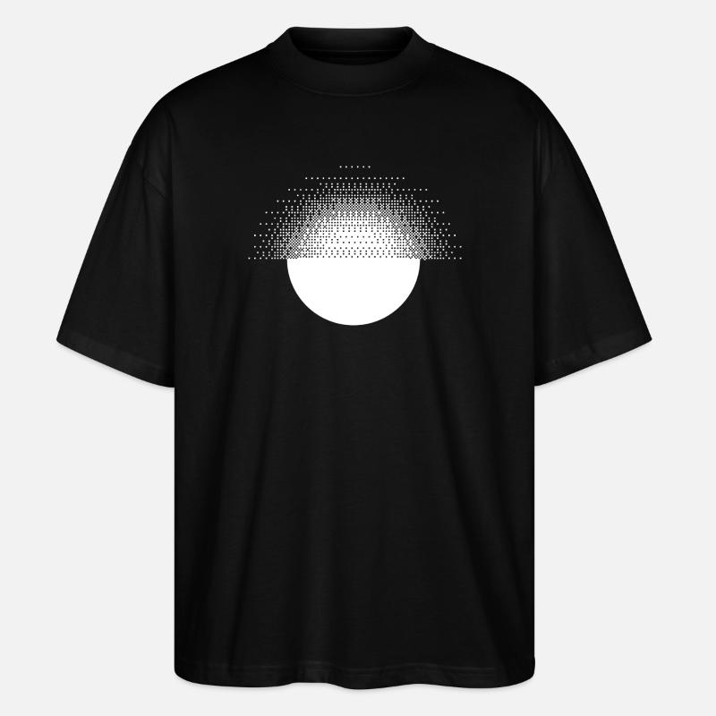 Geometrisches Sonnendesign - Stanley/Stella Oversized Unisex Bio T-Shirt Blaster 2.0 - Schwarz