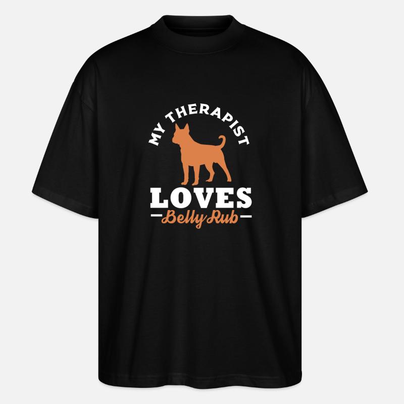 Frengle Hund - Stanley/Stella Oversized Unisex Bio T-Shirt Blaster 2.0 - Schwarz