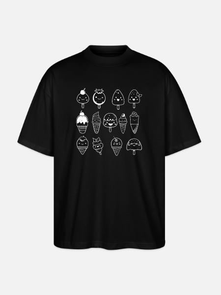 Variété de glaces Look comique - T-shirt bio Blaster 2.0 coupe oversize Stanley/Stella Unisexe - noir