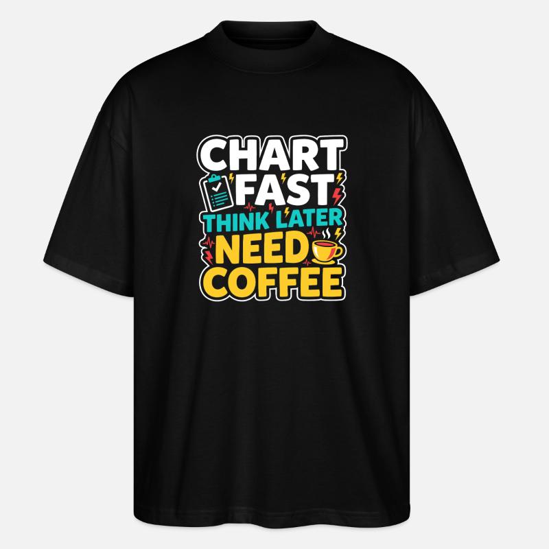 Infirmière de nuit, fatiguée - T-shirt bio Blaster 2.0 coupe oversize Stanley/Stella Unisexe - noir