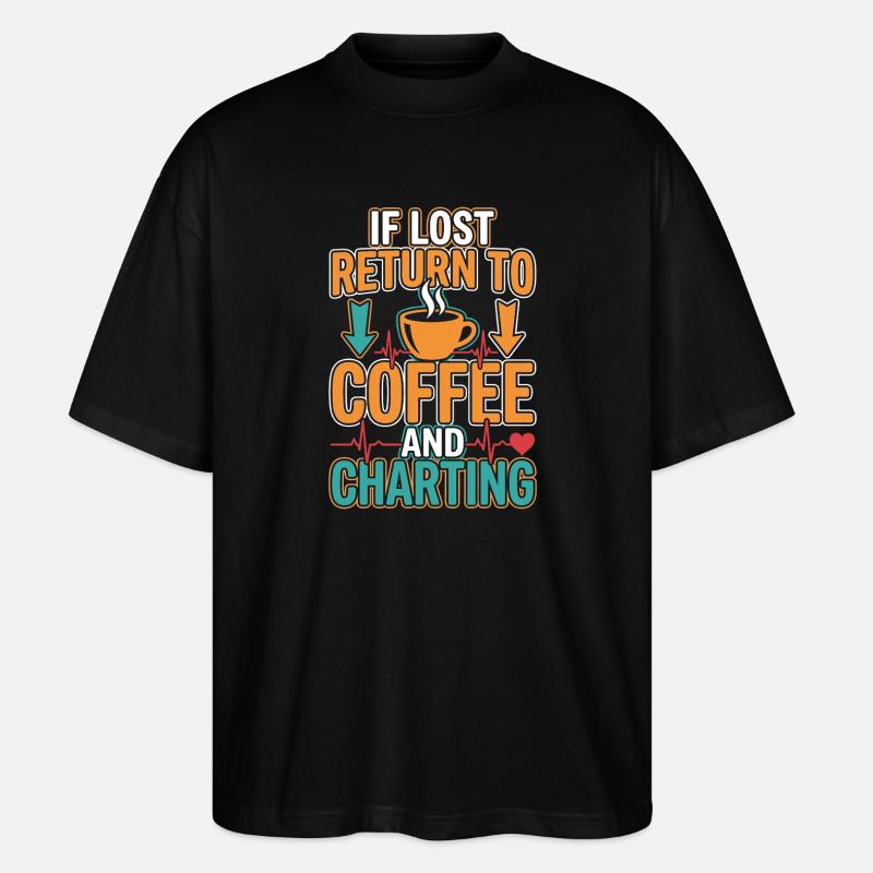 Nachtschicht-krankenschwester, Müde - Stanley/Stella Oversized Unisex Bio T-Shirt Blaster 2.0 - Schwarz