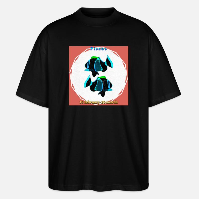 Fish - Stanley/Stella Oversized Unisex Organic T-shirt Blaster 2.0 - black