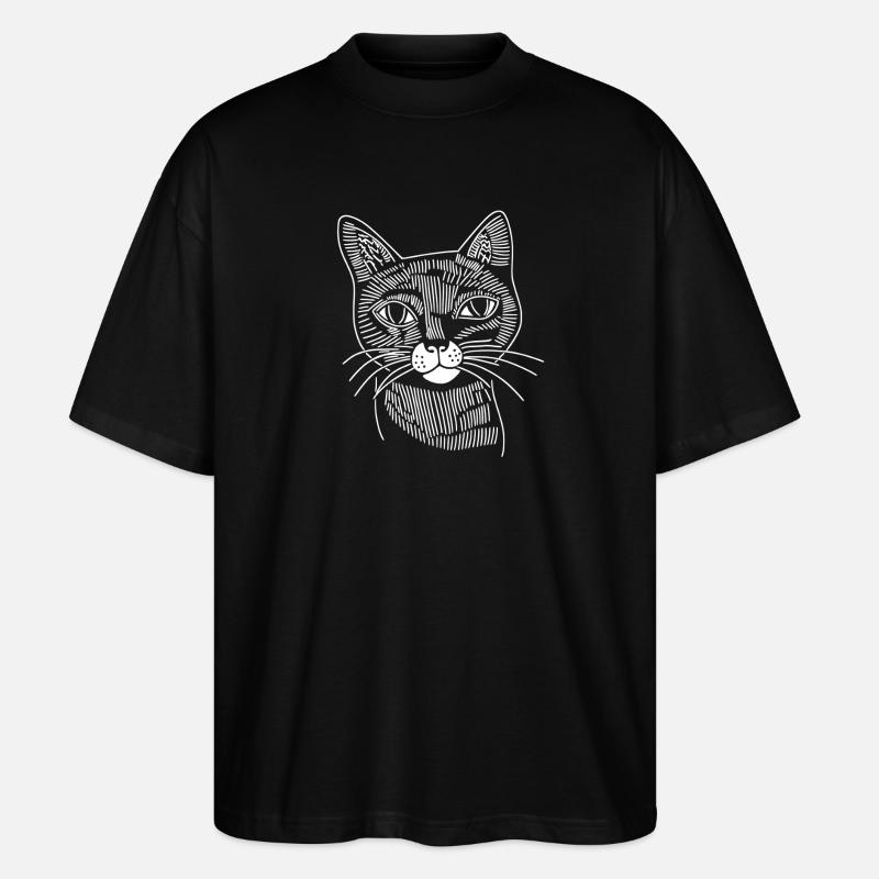 Chat - T-shirt bio Blaster 2.0 coupe oversize Stanley/Stella Unisexe - noir