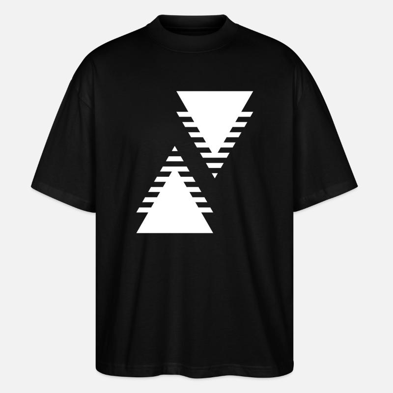 geometric triangles design - Stanley/Stella Oversized Unisex Organic T-shirt Blaster 2.0 - black