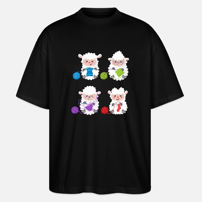 Lambs Knit Yarn Pals - Stanley/Stella Oversized Unisex Bio T-Shirt Blaster 2.0 - Schwarz