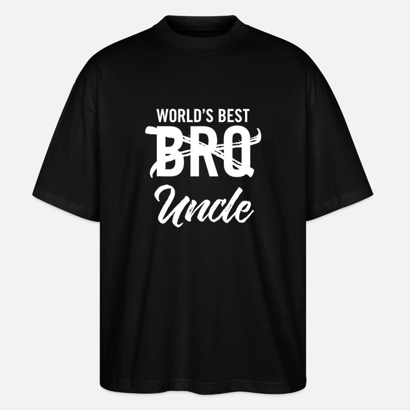 World's Best Bro Onkel - Stanley/Stella Oversized Unisex Bio T-Shirt Blaster 2.0 - Schwarz