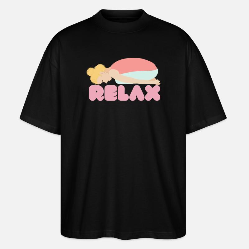 Pastel Sleep Relax Illustration - T-shirt bio Blaster 2.0 coupe oversize Stanley/Stella Unisexe - noir