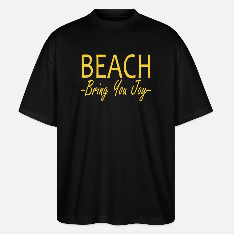Beach bring you joy - Stanley/Stella Oversized Unisex Organic T-shirt Blaster 2.0 - black