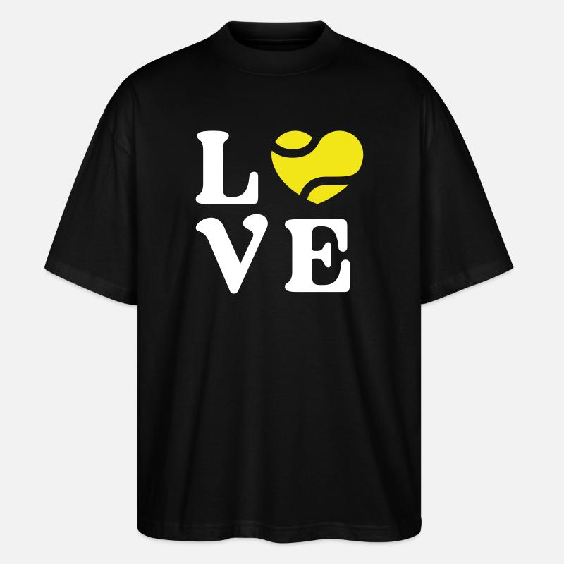 Tennis-Liebe - Stanley/Stella Oversized Unisex Bio T-Shirt Blaster 2.0 - Schwarz