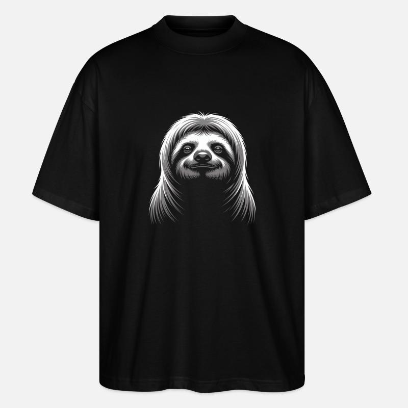Sloth - Stanley/Stella Oversized Unisex Organic T-shirt Blaster 2.0 - black