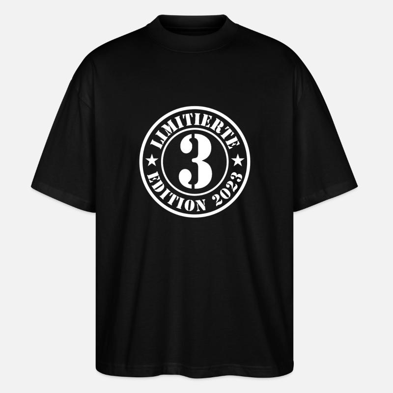 3e anniversaire, jeunes filles - T-shirt bio Blaster 2.0 coupe oversize Stanley/Stella Unisexe - noir