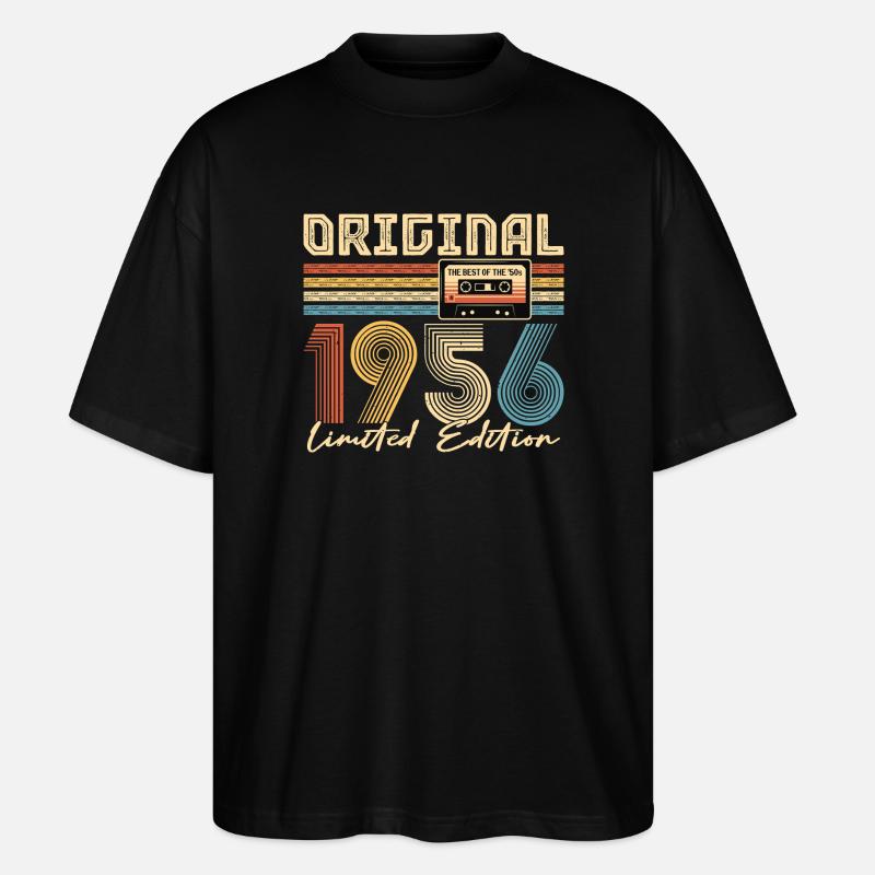 70e anniversaire, 70 ans - T-shirt bio Blaster 2.0 coupe oversize Stanley/Stella Unisexe - noir