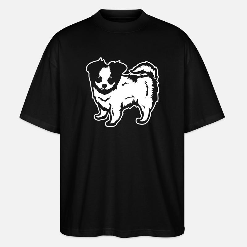Hund Skizze - Stanley/Stella Oversized Unisex Bio T-Shirt Blaster 2.0 - Schwarz