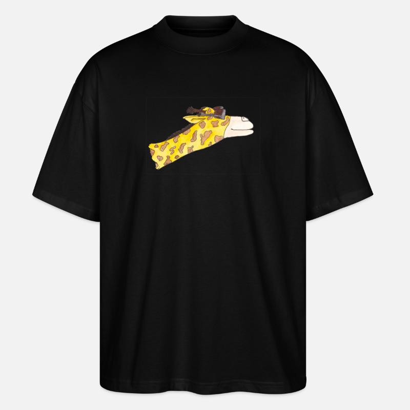Girafe au vent - T-shirt bio Blaster 2.0 coupe oversize Stanley/Stella Unisexe - noir