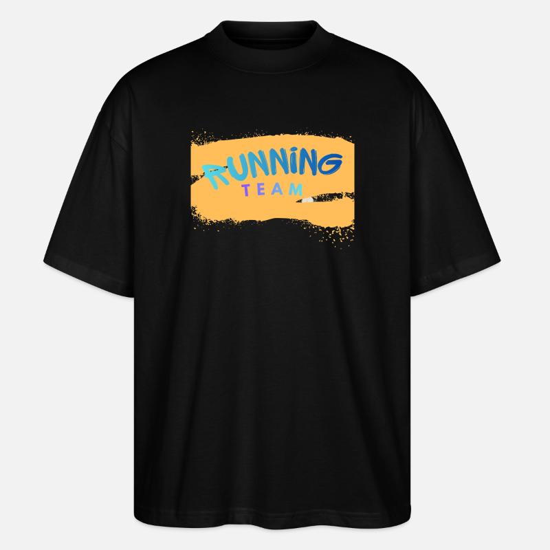 Running Team - Stanley/Stella Oversized Unisex Bio T-Shirt Blaster 2.0 - Schwarz