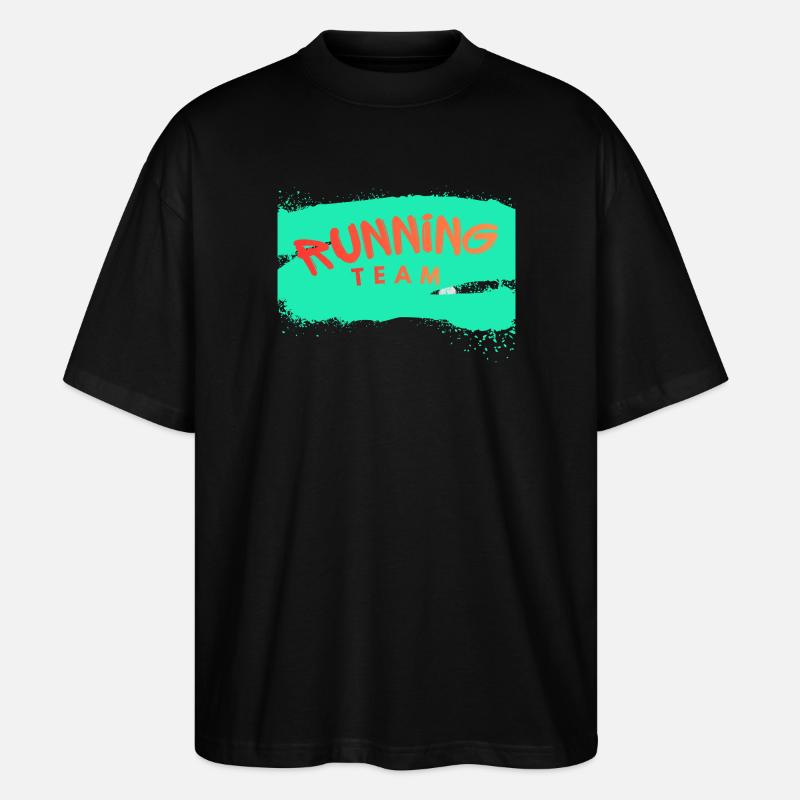 Running Team - Stanley/Stella Oversized Unisex Bio T-Shirt Blaster 2.0 - Schwarz