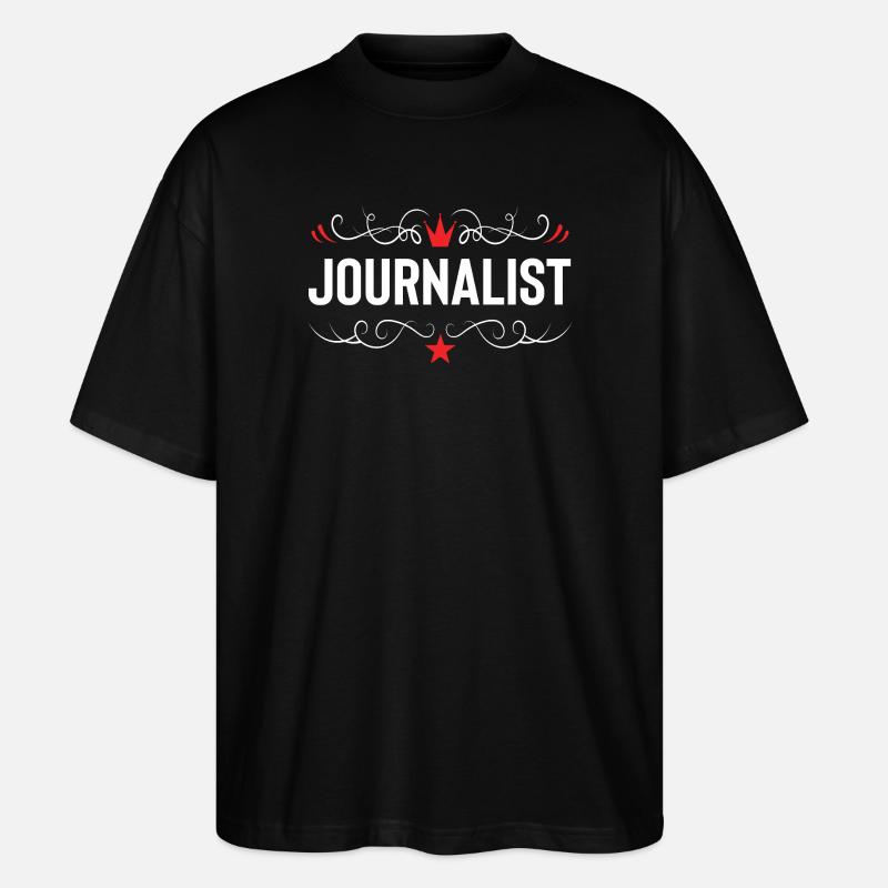 Journalist Beruf - Stanley/Stella Oversized Unisex Bio T-Shirt Blaster 2.0 - Schwarz