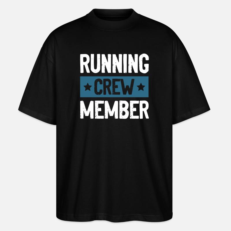 Running Crew - Stanley/Stella Oversized Unisex Bio T-Shirt Blaster 2.0 - Schwarz