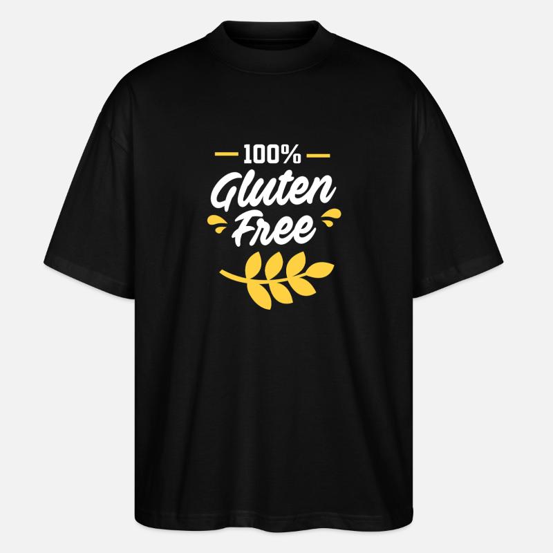 Glutenfrei - Stanley/Stella Oversized Unisex Bio T-Shirt Blaster 2.0 - Schwarz