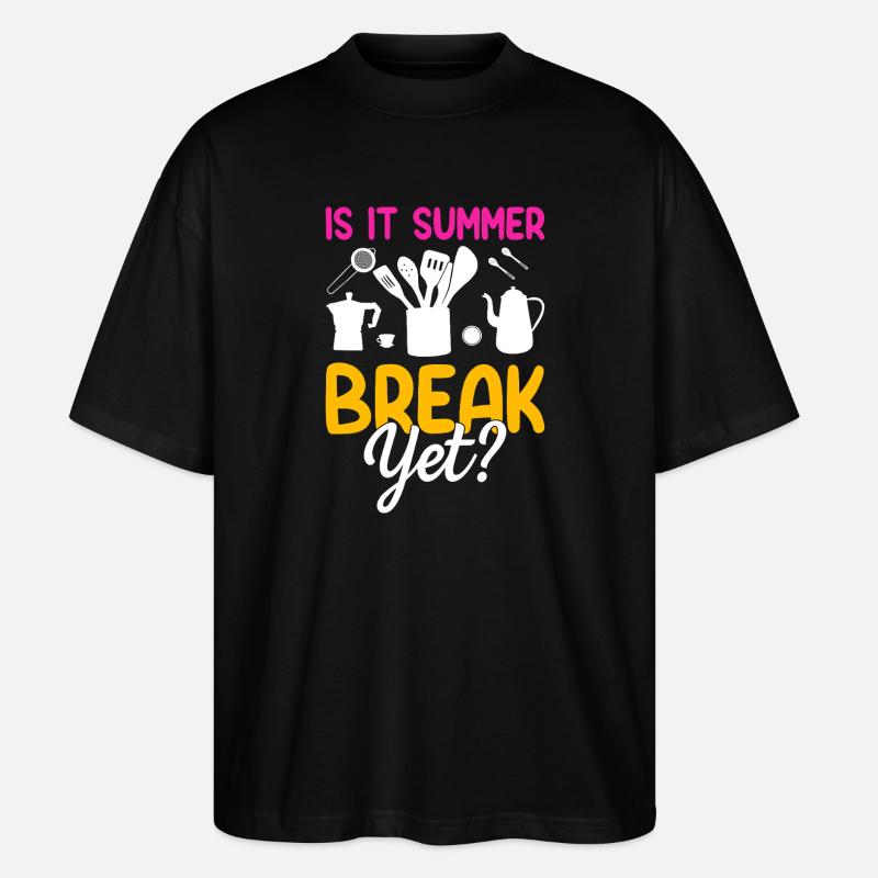 Summer break already? Kitchen motif - Stanley/Stella Oversized Unisex Organic T-shirt Blaster 2.0 - black