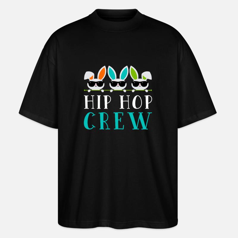 Hip Hop Bunny Crew - T-shirt bio Blaster 2.0 coupe oversize Stanley/Stella Unisexe - noir