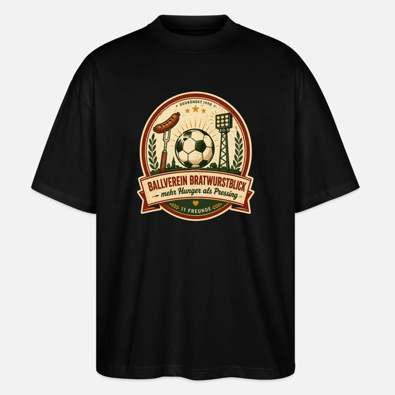Ballverein Bratwurstblick - Stanley/Stella Oversized Unisex Bio T-Shirt Blaster 2.0 - Schwarz