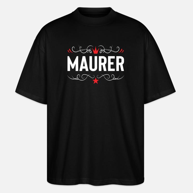 Métier de maçon - T-shirt bio Blaster 2.0 coupe oversize Stanley/Stella Unisexe - noir