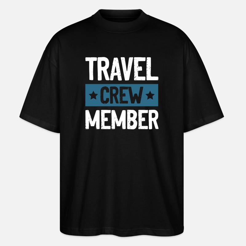 Travel Crew - Stanley/Stella Oversized Unisex Bio T-Shirt Blaster 2.0 - Schwarz