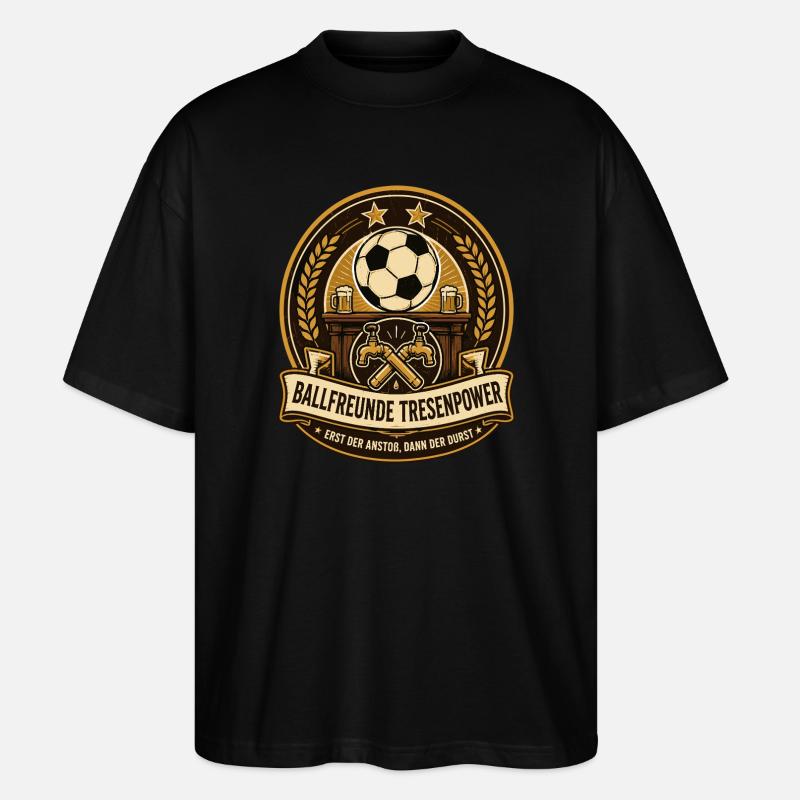 Ballfreunde Tresenpower - Stanley/Stella Oversized Unisex Bio T-Shirt Blaster 2.0 - Schwarz