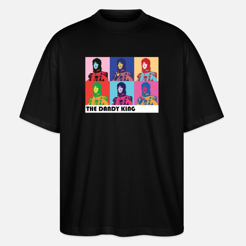Dandy King Pop Art Portrait - Stanley/Stella Oversized Unisex Organic T-shirt Blaster 2.0 - black