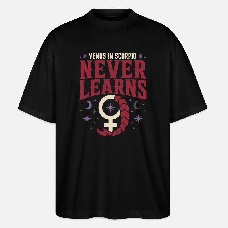Signe de Vénus Astrologie de Vénus - T-shirt bio Blaster 2.0 coupe oversize Stanley/Stella Unisexe - noir
