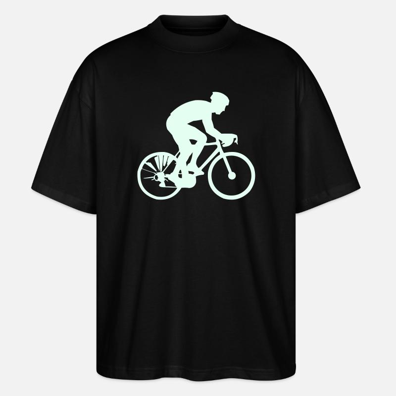 Cyclist Silhouette Mint - Stanley/Stella Oversized Unisex Organic T-shirt Blaster 2.0 - black