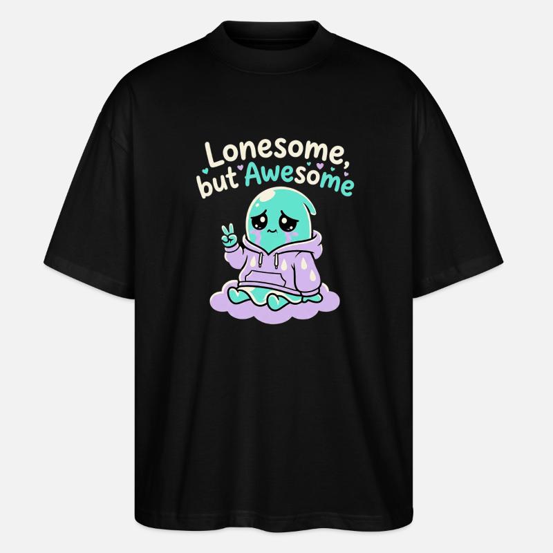 Lonesome Ghost - Stanley/Stella Oversized Unisex Organic T-shirt Blaster 2.0 - black