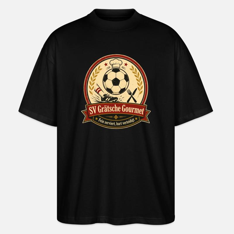 SV Grätsche Gourmet - Stanley/Stella Oversized Unisex Bio T-Shirt Blaster 2.0 - Schwarz