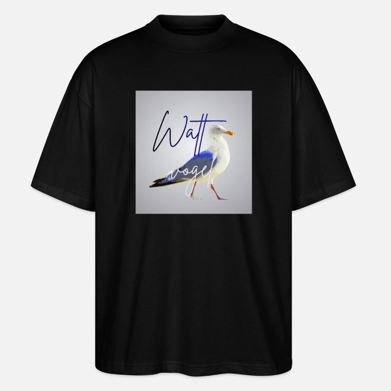 Wattvogel_3 - Stanley/Stella Oversized Unisex Organic T-shirt Blaster 2.0 - black