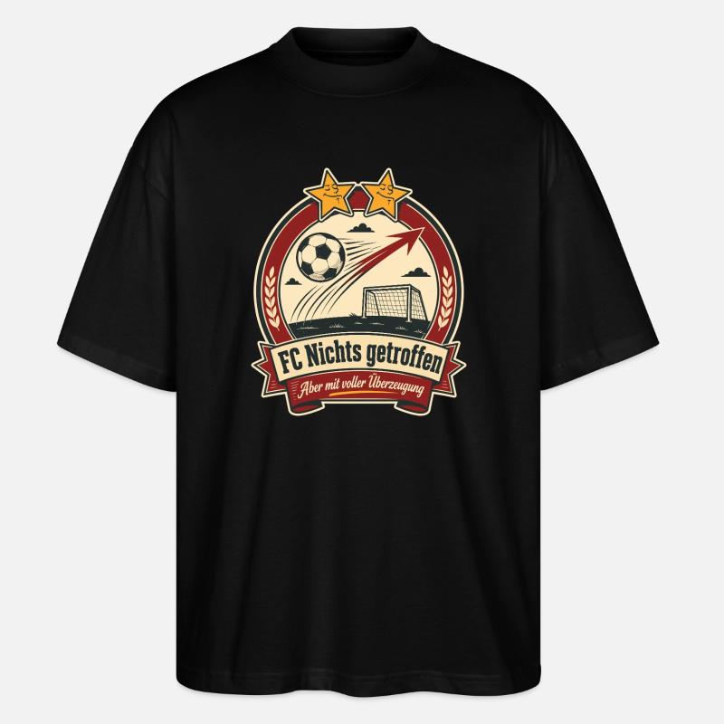 FC Nichts getroffen - Stanley/Stella Oversized Unisex Bio T-Shirt Blaster 2.0 - Schwarz