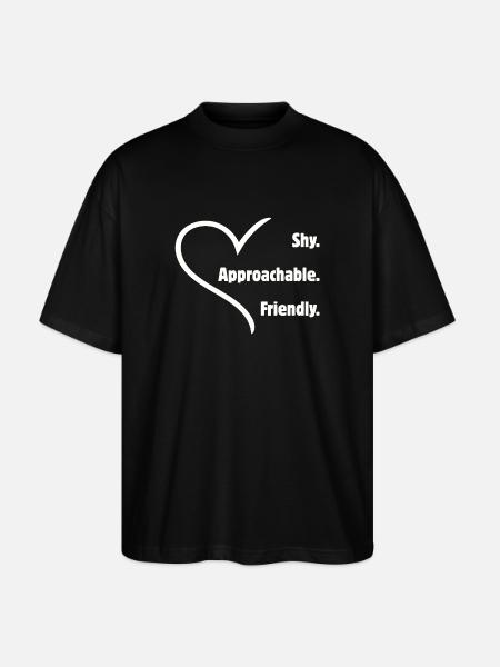 Flirting Introverts Shy Friendly Approachable - Stanley/Stella Oversized Unisex Organic T-shirt Blaster 2.0 - black