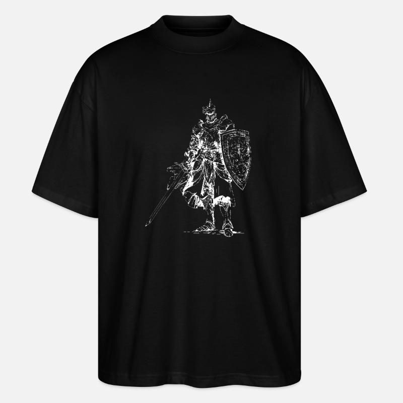Heraldic Knight with Shield - Stanley/Stella Oversized Unisex Organic T-shirt Blaster 2.0 - black