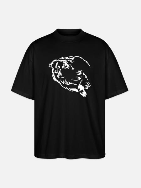 Australian Shepherd "Black Edition" - Stanley/Stella Oversized Unisex Organic T-shirt Blaster 2.0 - black