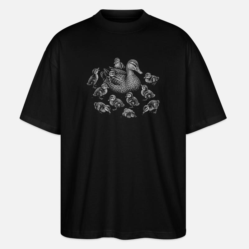 Mère Canard - T-shirt bio Blaster 2.0 coupe oversize Stanley/Stella Unisexe - noir