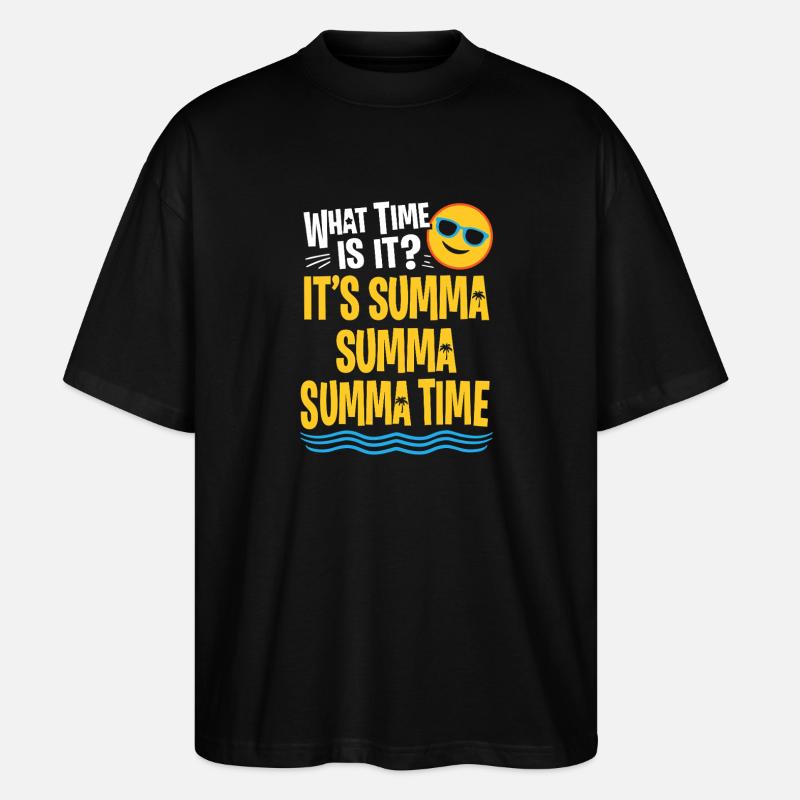 Summa Summa Time Tee - Stanley/Stella Oversized Unisex Bio T-Shirt Blaster 2.0 - Schwarz