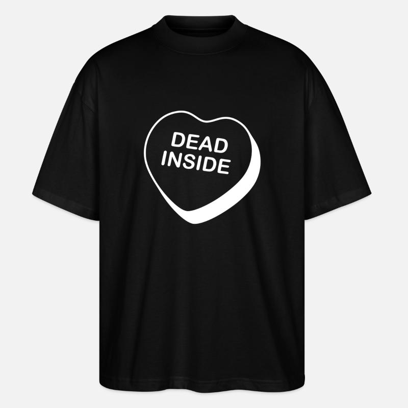 Dead Inside Heart Design - Stanley/Stella Oversized Unisex Organic T-shirt Blaster 2.0 - black
