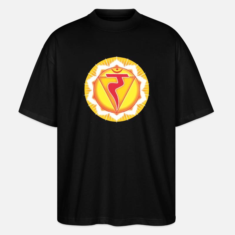 Nabelchakra Manipura - Stanley/Stella Oversized Unisex Bio T-Shirt Blaster 2.0 - Schwarz