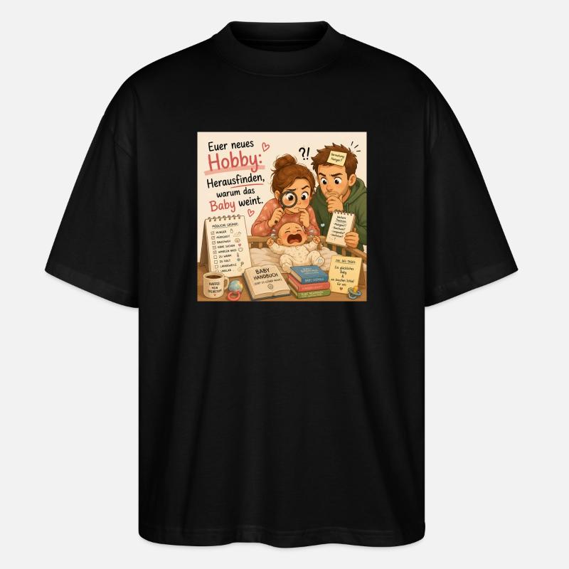 Baby: Euer neues Hobby - Stanley/Stella Oversized Unisex Bio T-Shirt Blaster 2.0 - Schwarz