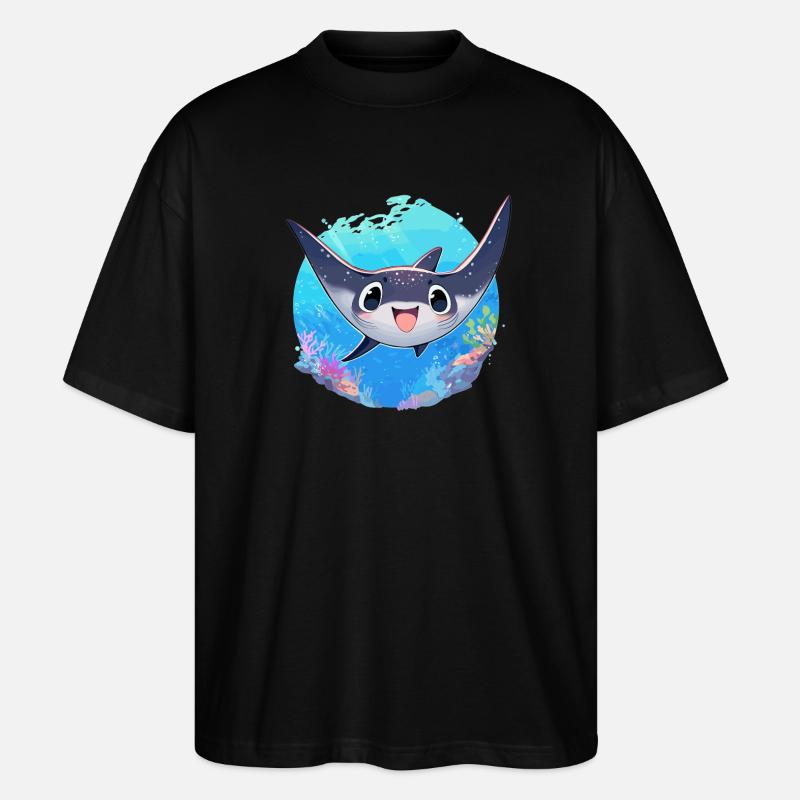 Rays Manta Rays - Stanley/Stella Oversized Unisex Organic T-shirt Blaster 2.0 - black