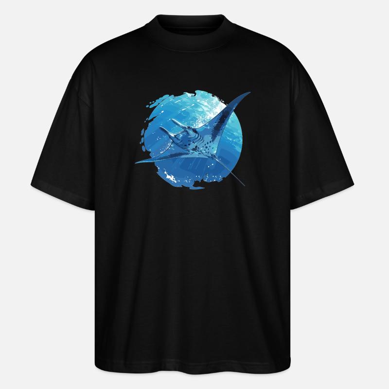 Rays Manta Rays - Stanley/Stella Oversized Unisex Organic T-shirt Blaster 2.0 - black