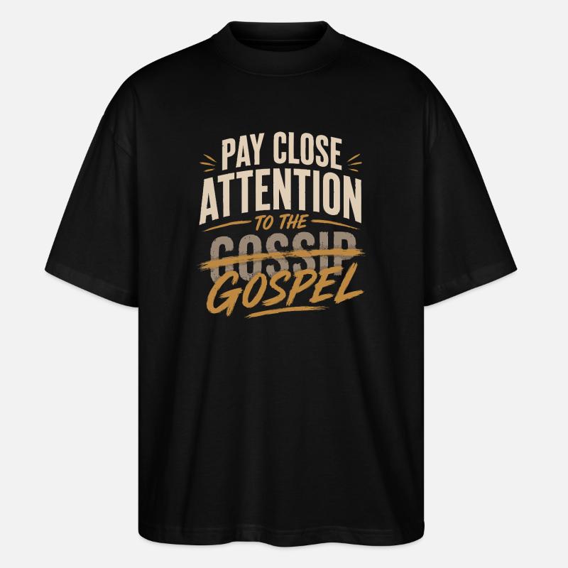 Hör nicht auf den Klatsch - Stanley/Stella Oversized Unisex Bio T-Shirt Blaster 2.0 - Schwarz