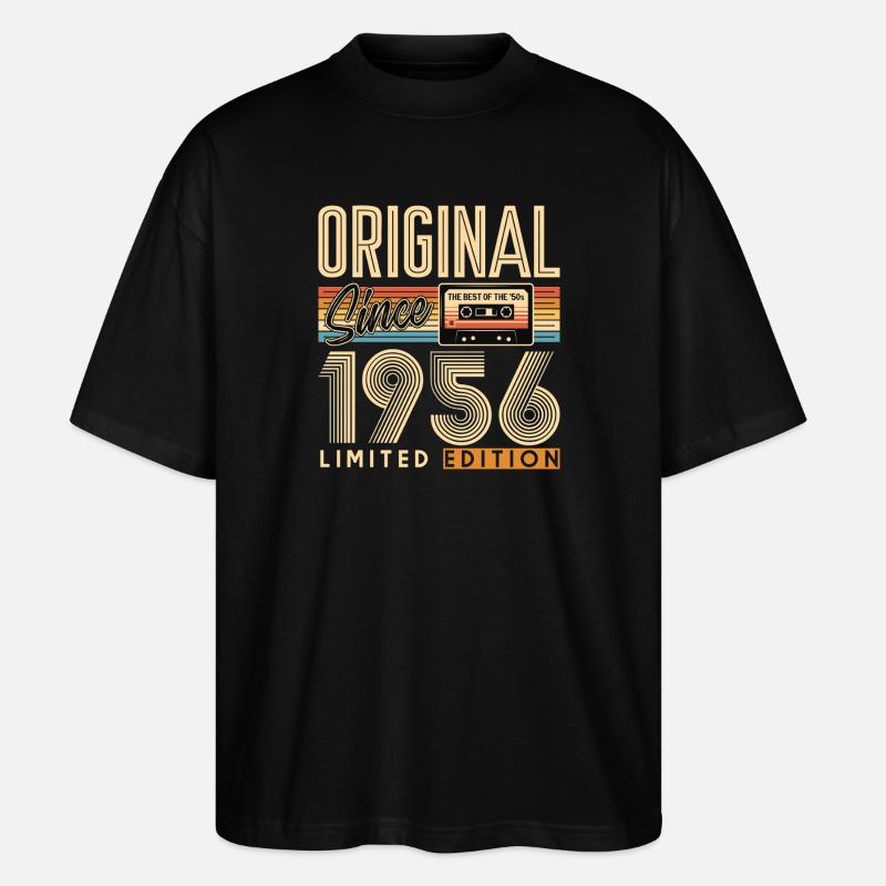 70e anniversaire, 70 ans - T-shirt bio Blaster 2.0 coupe oversize Stanley/Stella Unisexe - noir