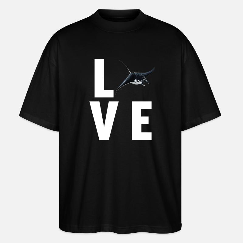 Rays Manta Rays - Stanley/Stella Oversized Unisex Organic T-shirt Blaster 2.0 - black
