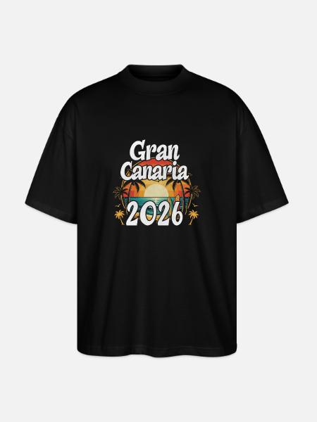 Gran Canaria 2026 - Stanley/Stella Oversized Unisex Bio T-Shirt Blaster 2.0 - Schwarz